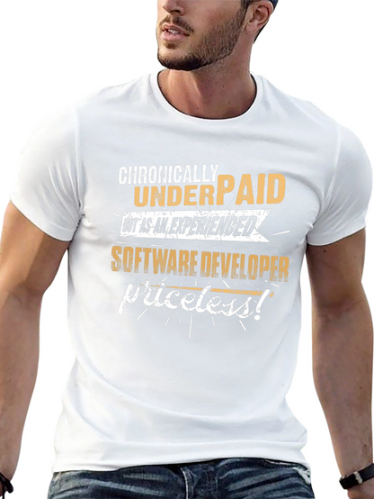 Camiseta Negra: Crónicamente Mal Pagado Desarrollador Software