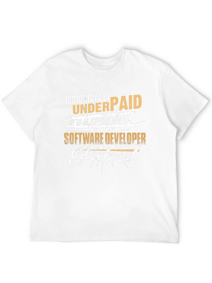 Camiseta Negra: Crónicamente Mal Pagado Desarrollador Software