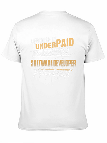 Camiseta Negra: Crónicamente Mal Pagado Desarrollador Software