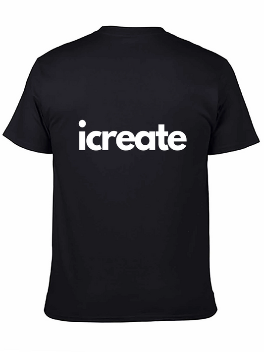 Camiseta Negra icreate Hombre Casual