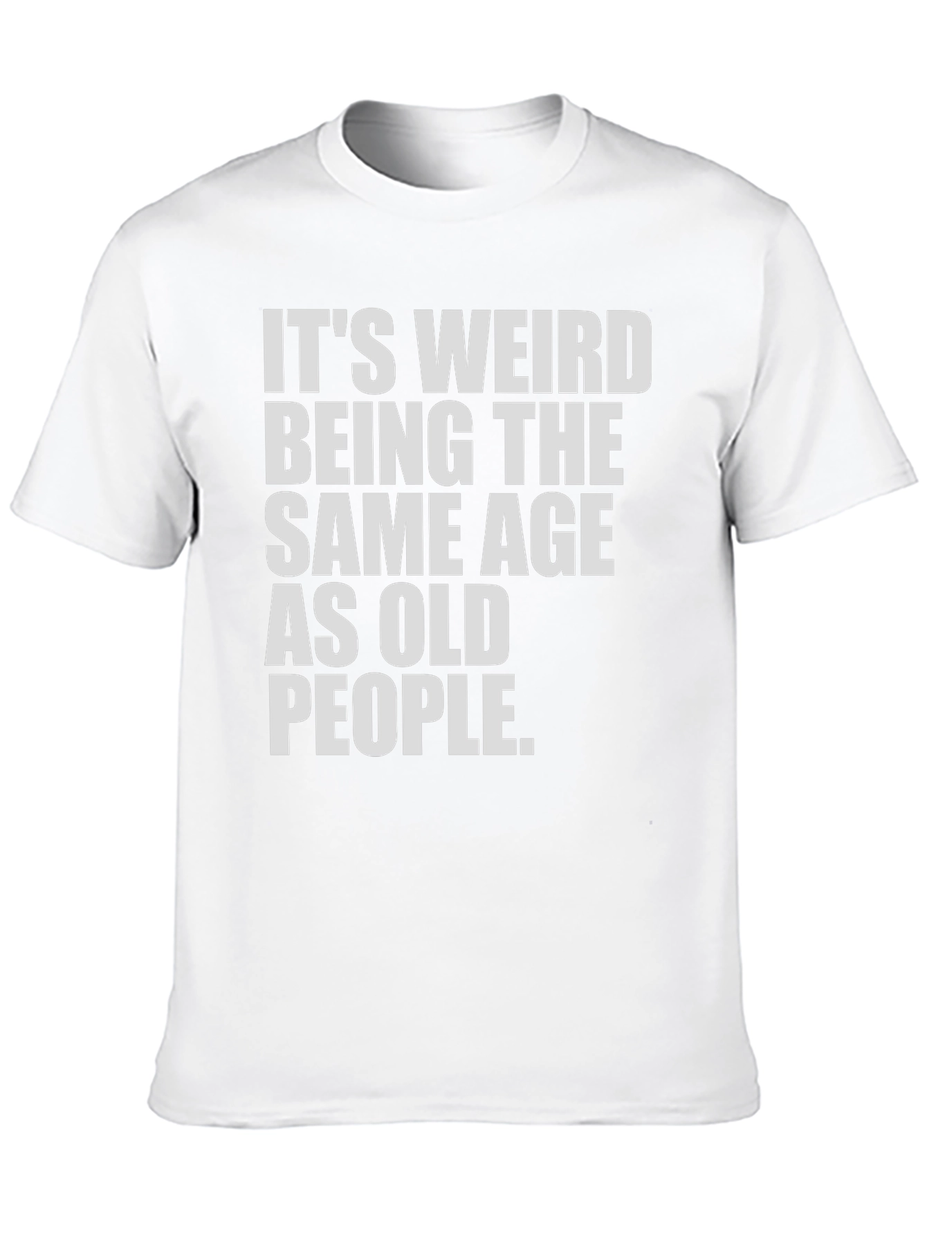 Camiseta Negra: Misma Edad Que Ancianos - Humor
