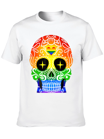 Camiseta Negra Calavera Orgullo Gay