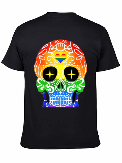 Camiseta Negra Calavera Orgullo Gay