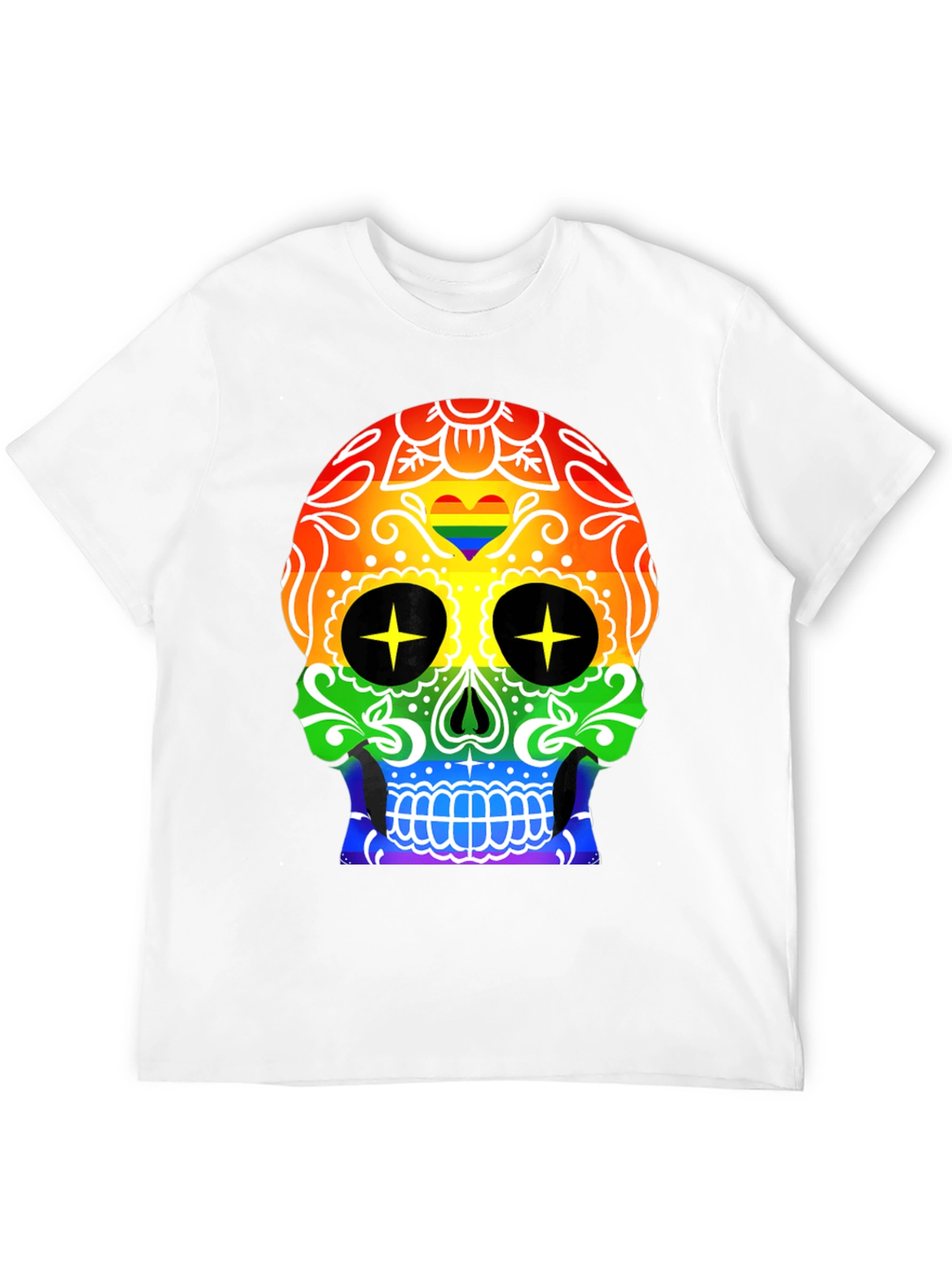 Camiseta Negra Calavera Orgullo Gay