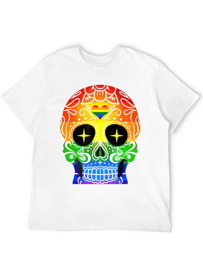 Camiseta Negra Calavera Orgullo Gay