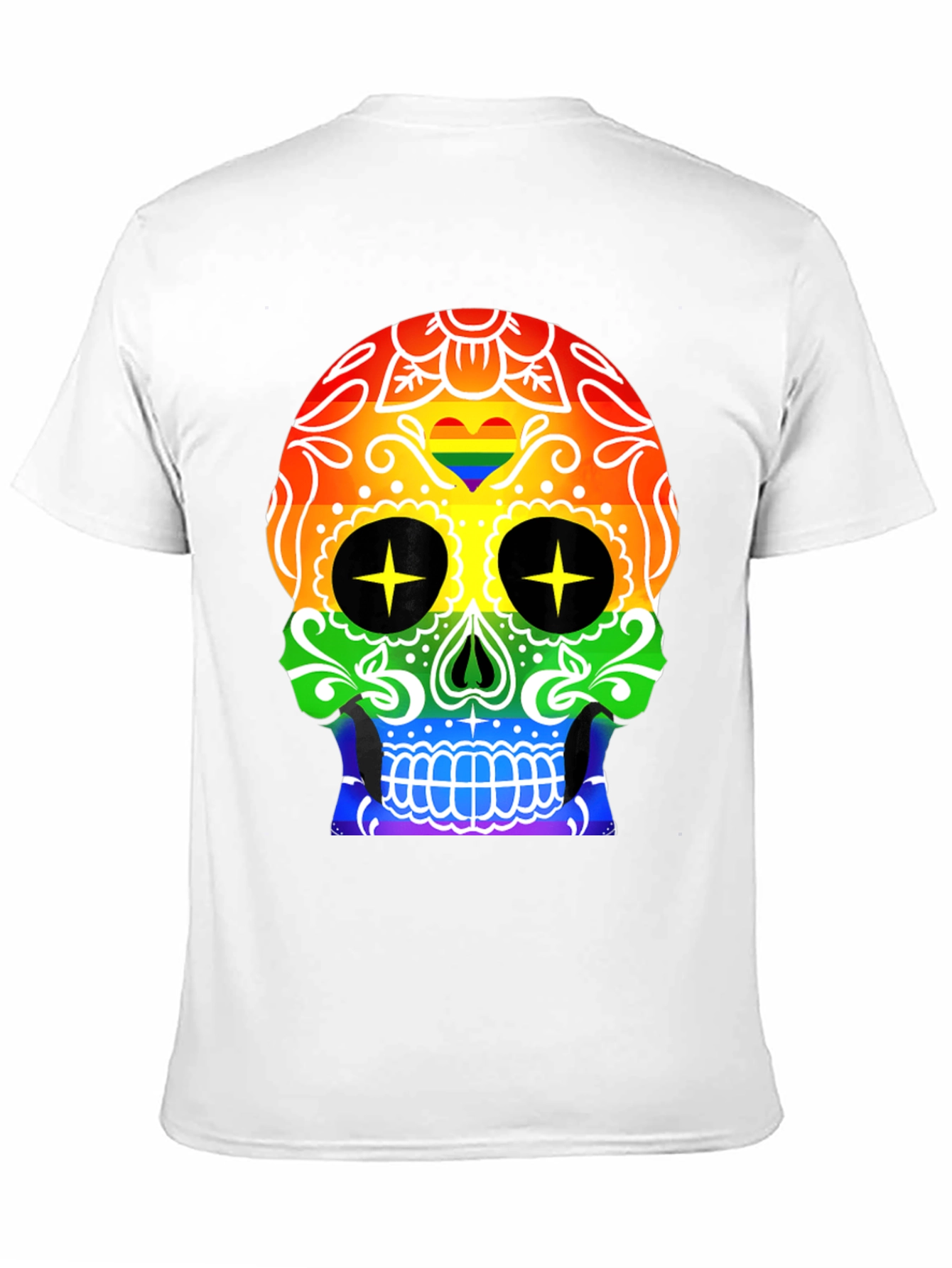 Camiseta Negra Calavera Orgullo Gay