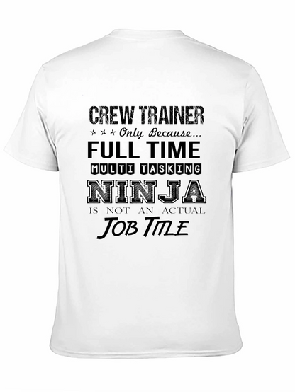 Camiseta Negra: Crew Trainer - Ninja Multi-Tarea