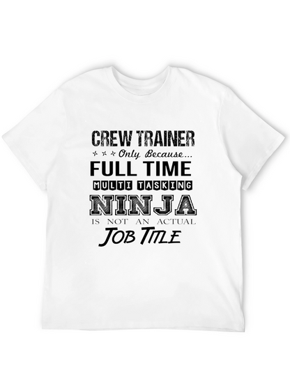 Camiseta Negra: Crew Trainer - Ninja Multi-Tarea