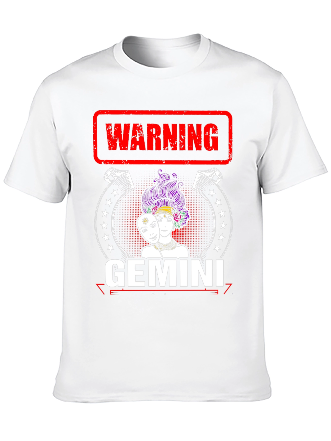 Camiseta Negra Gemini con Diseño Divertido