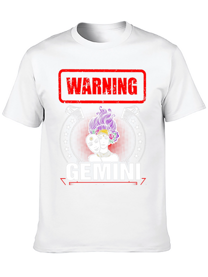Camiseta Negra Gemini con Diseño Divertido
