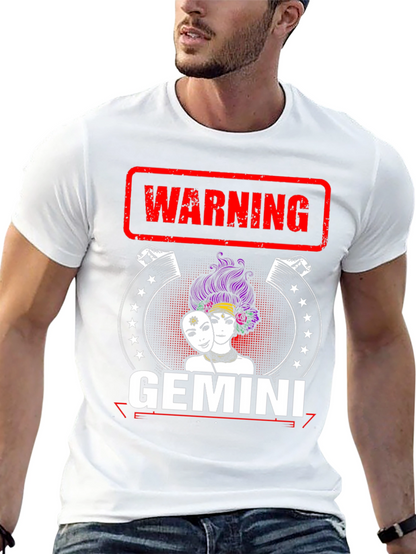Camiseta Negra Gemini con Diseño Divertido
