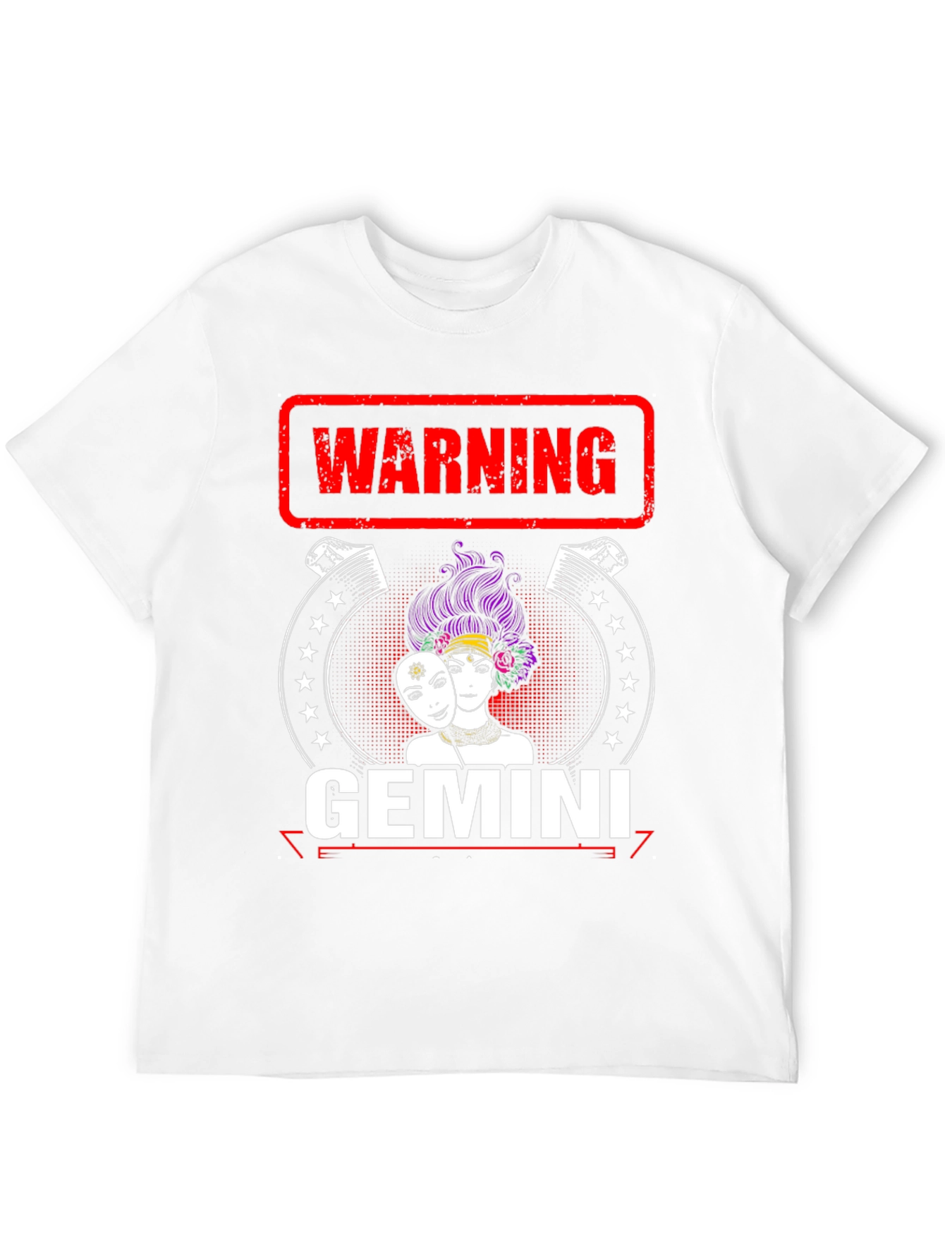 Camiseta Negra Gemini con Diseño Divertido
