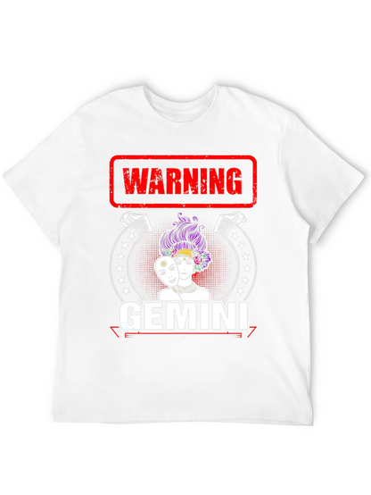 Camiseta Negra Gemini con Diseño Divertido