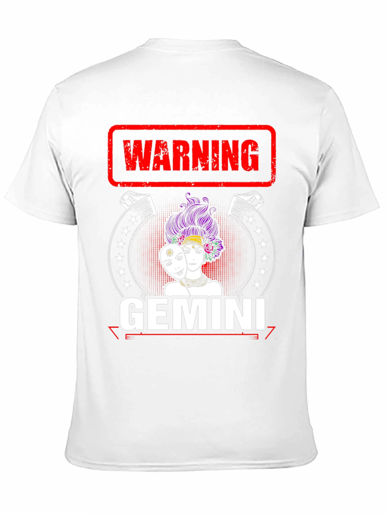 Camiseta Negra Gemini con Diseño Divertido