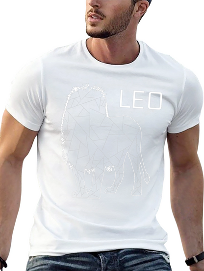 Camiseta Negra con Diseño de León - Signo Leo