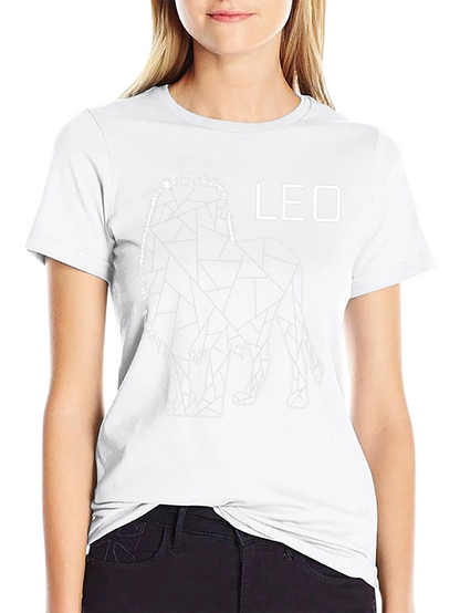 Camiseta Negra con Diseño de León - Signo Leo