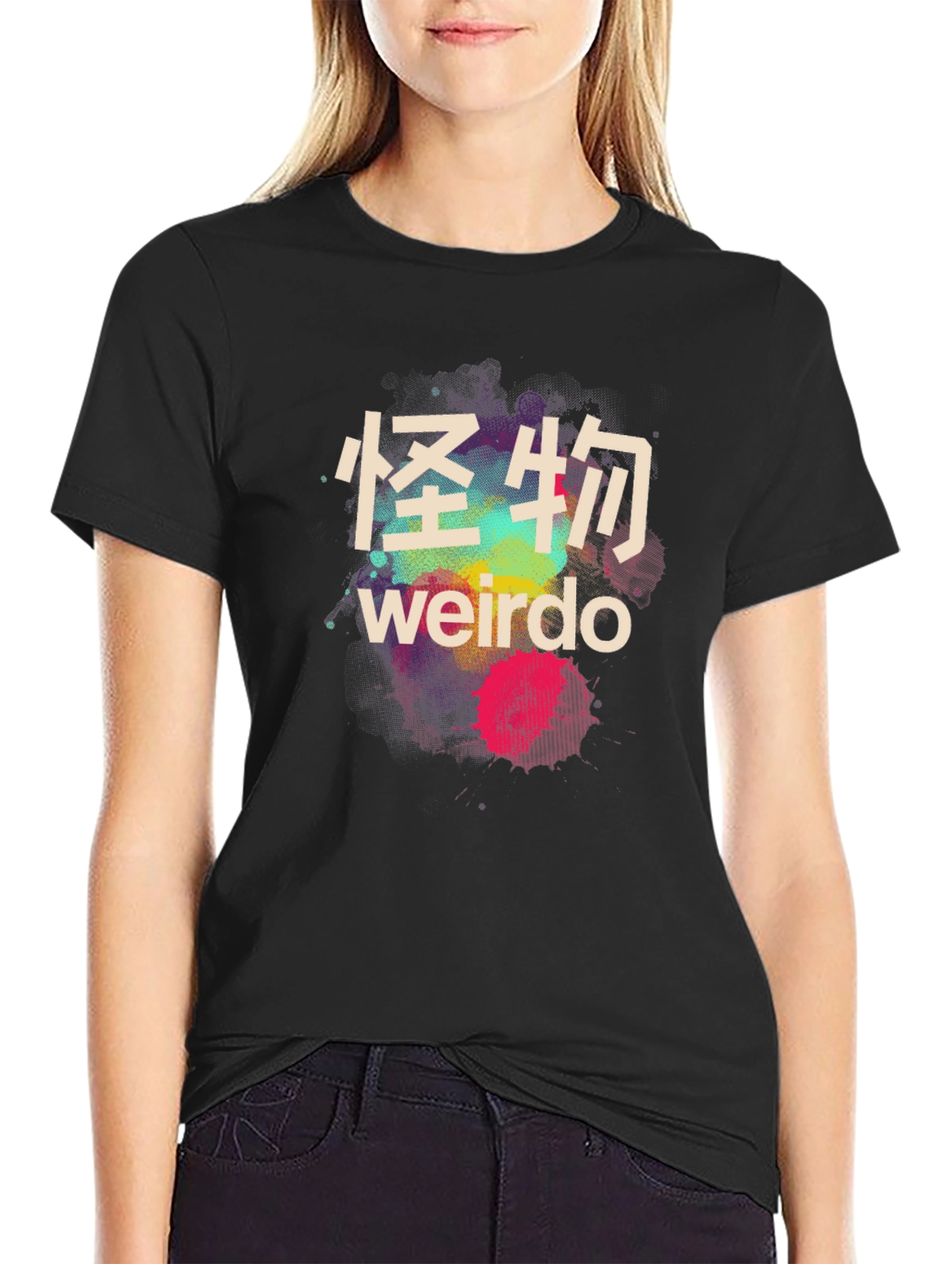 Camiseta Negra Weirdo Estilo Japonés para Hombre