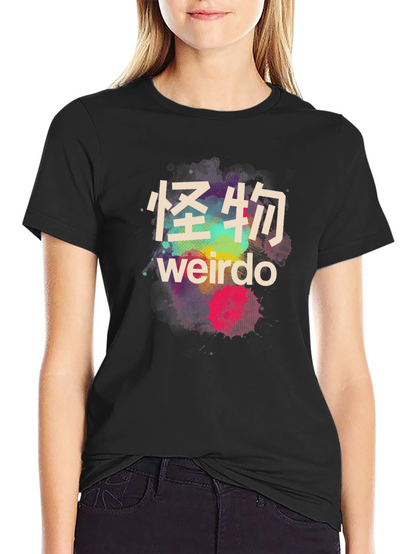 Camiseta Negra Weirdo Estilo Japonés para Hombre