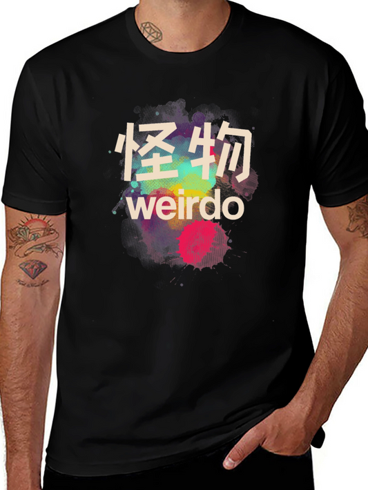 Camiseta Negra Weirdo Estilo Japonés para Hombre