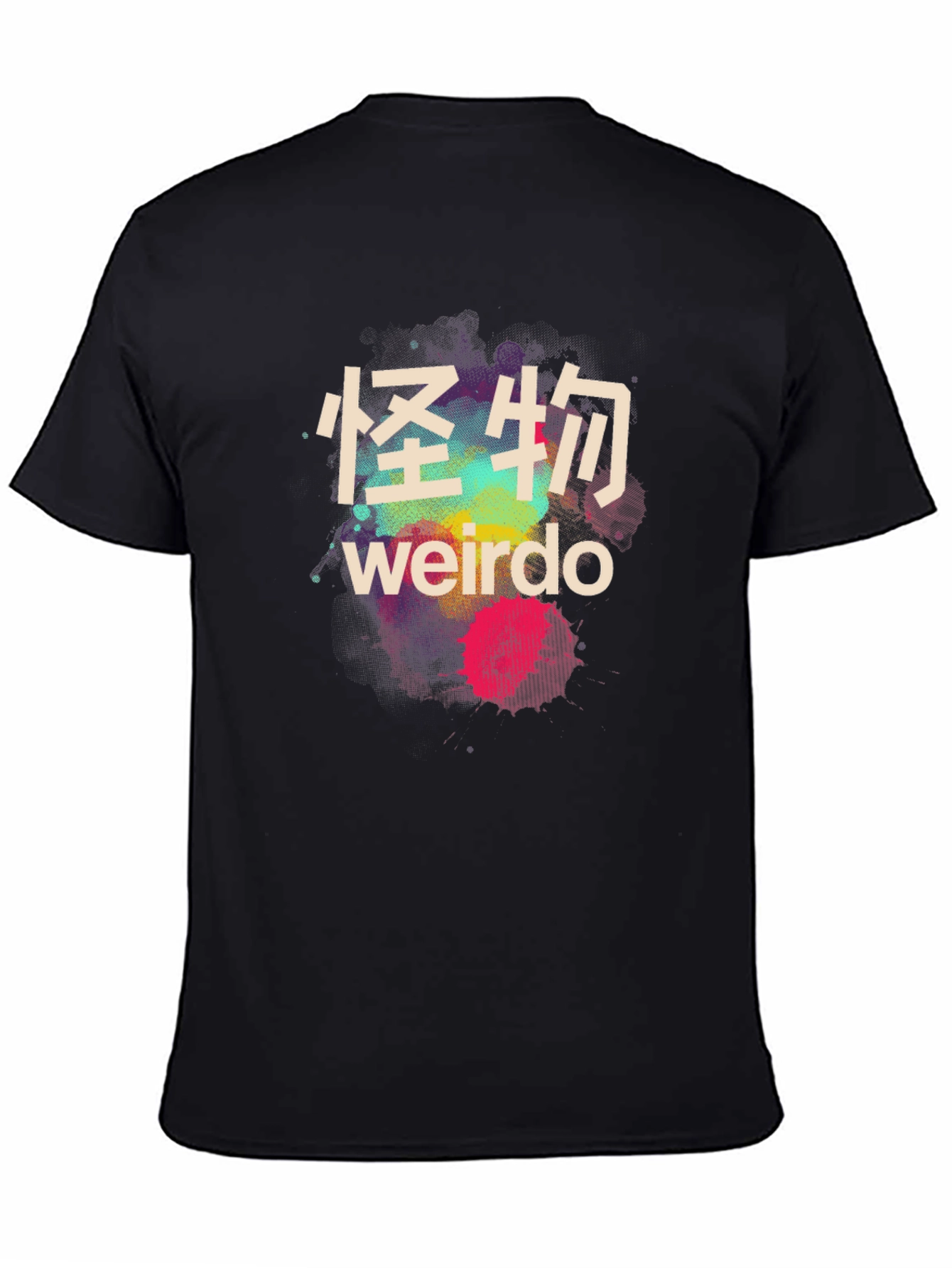 Camiseta Negra Weirdo Estilo Japonés para Hombre