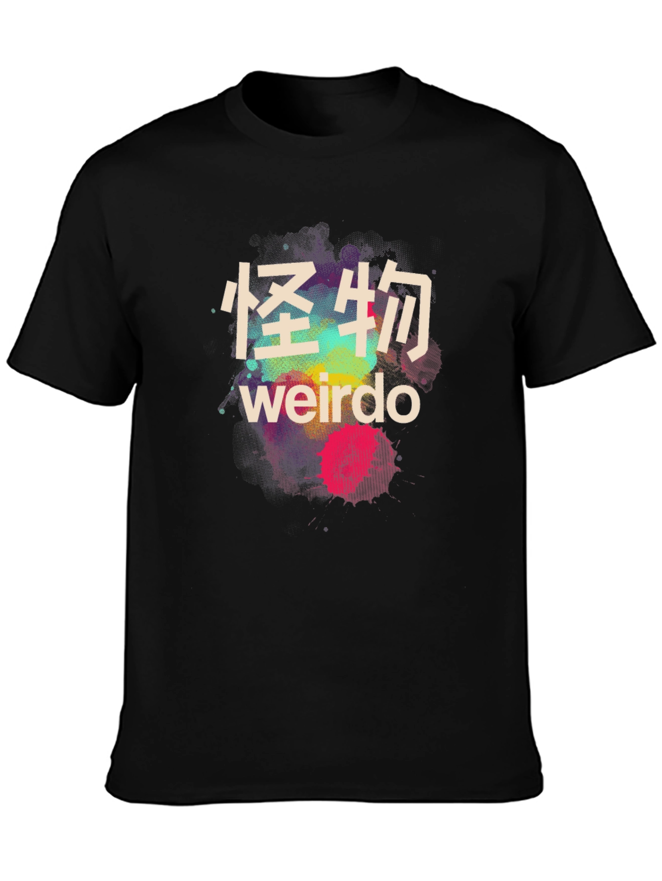 Camiseta Negra Weirdo Estilo Japonés para Hombre