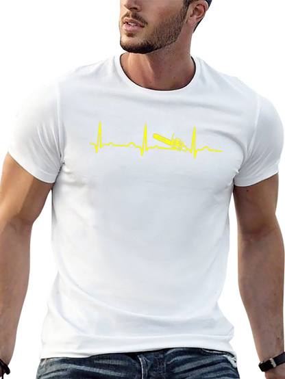 Camiseta Negra Ritmo Cardiaco Motosierra
