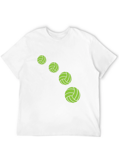 Camiseta Negra con Diseño de Balones Verdes