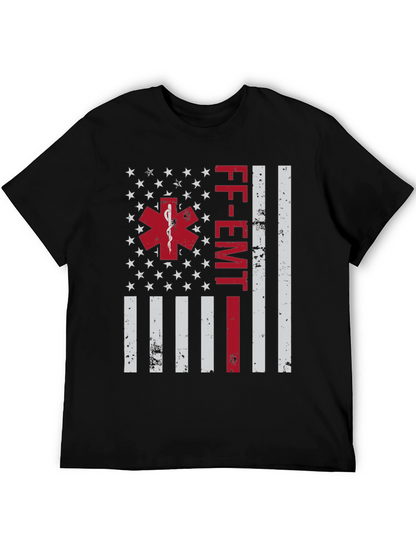 Camiseta FF-EMT con diseño de bandera americana