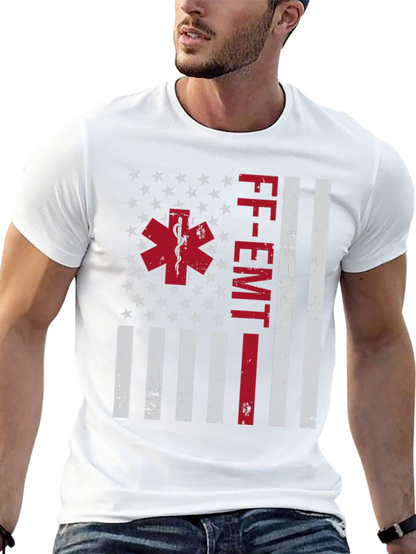 Camiseta FF-EMT con diseño de bandera americana