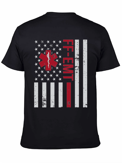 Camiseta FF-EMT con diseño de bandera americana