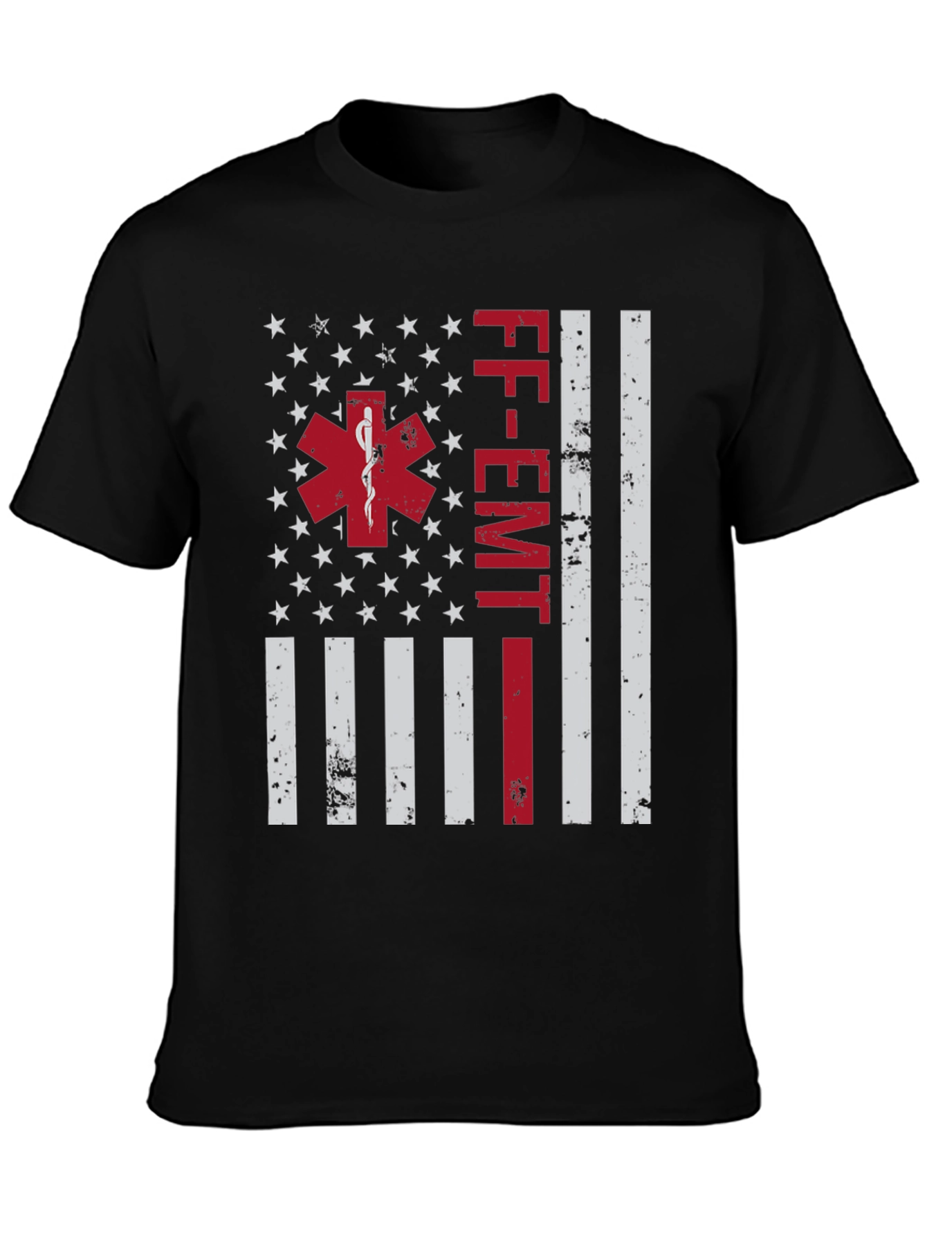 Camiseta FF-EMT con diseño de bandera americana
