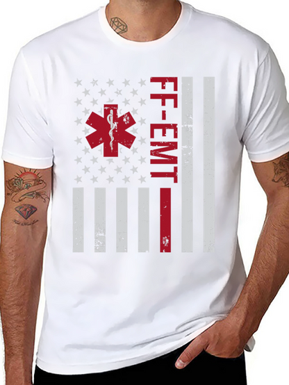 Camiseta FF-EMT con diseño de bandera americana