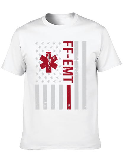 Camiseta FF-EMT con diseño de bandera americana