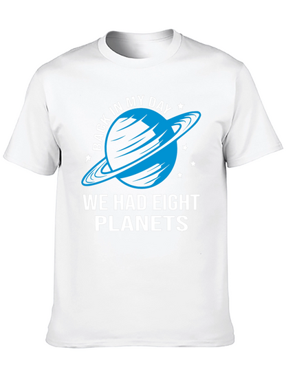 Camiseta Negra con Diseño de Planeta Retro