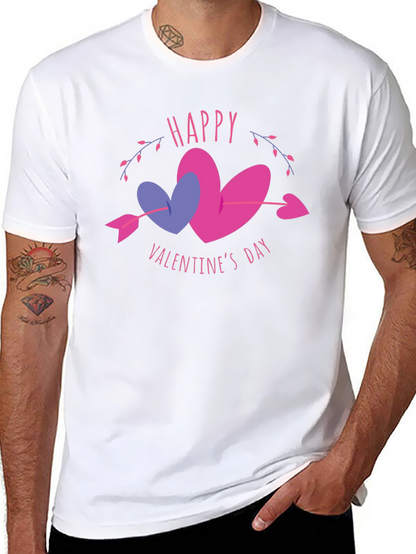 Camiseta Negra San Valentín Corazones