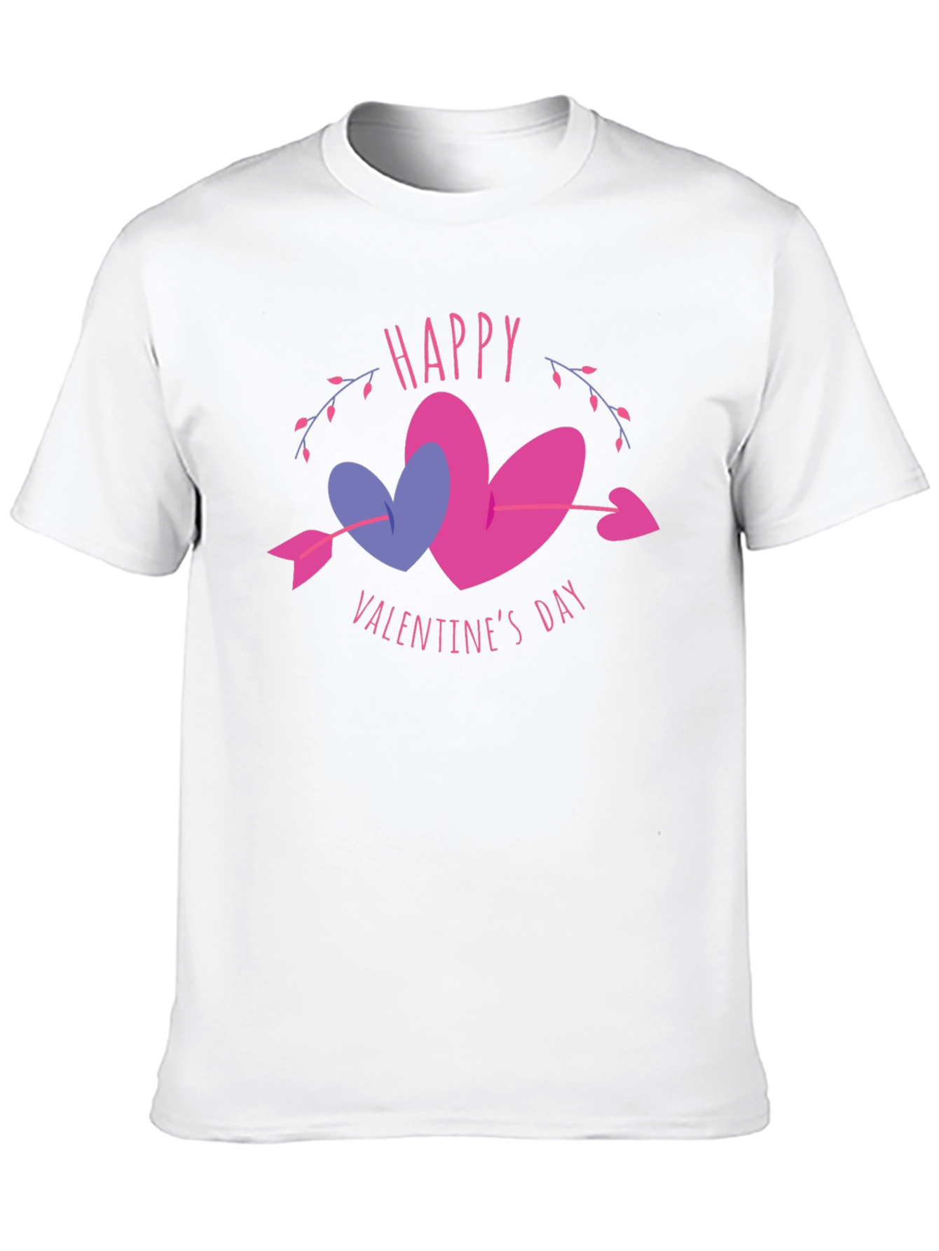 Camiseta Negra San Valentín Corazones