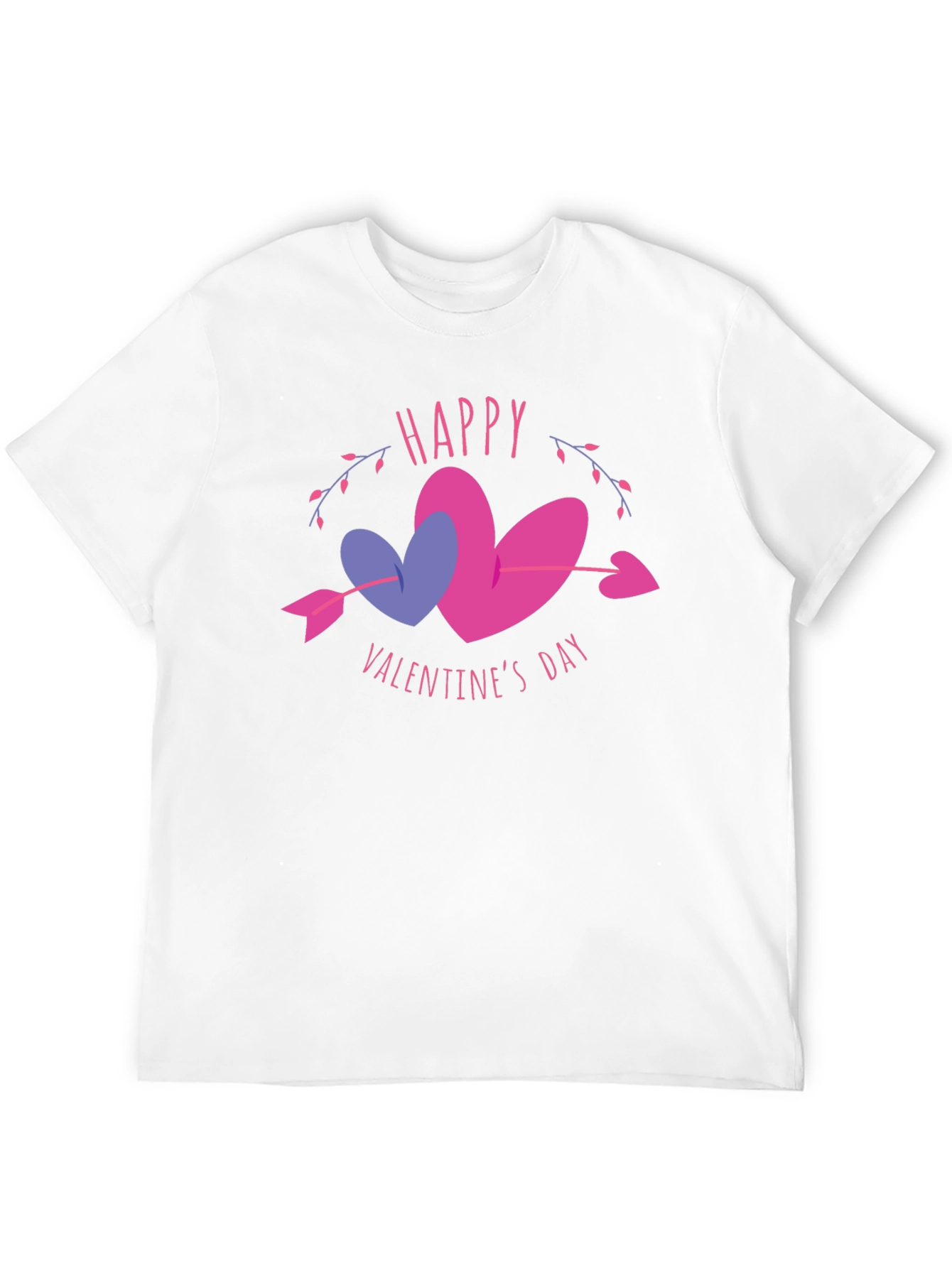 Camiseta Negra San Valentín Corazones