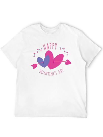 Camiseta Negra San Valentín Corazones
