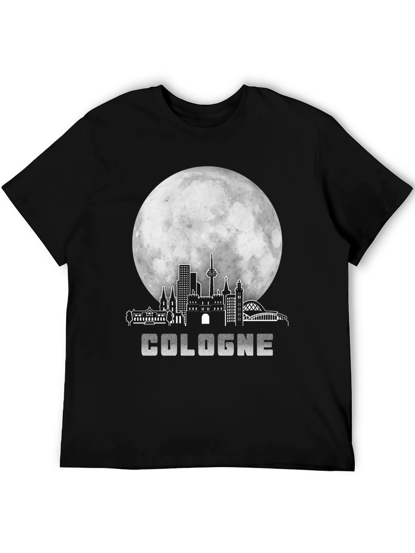 Camiseta Negra Colonia Skyline Luna