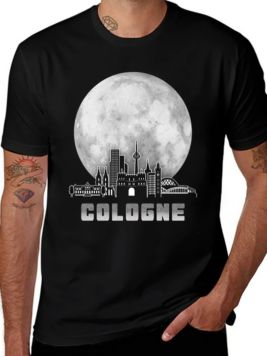 Camiseta Negra Colonia Skyline Luna