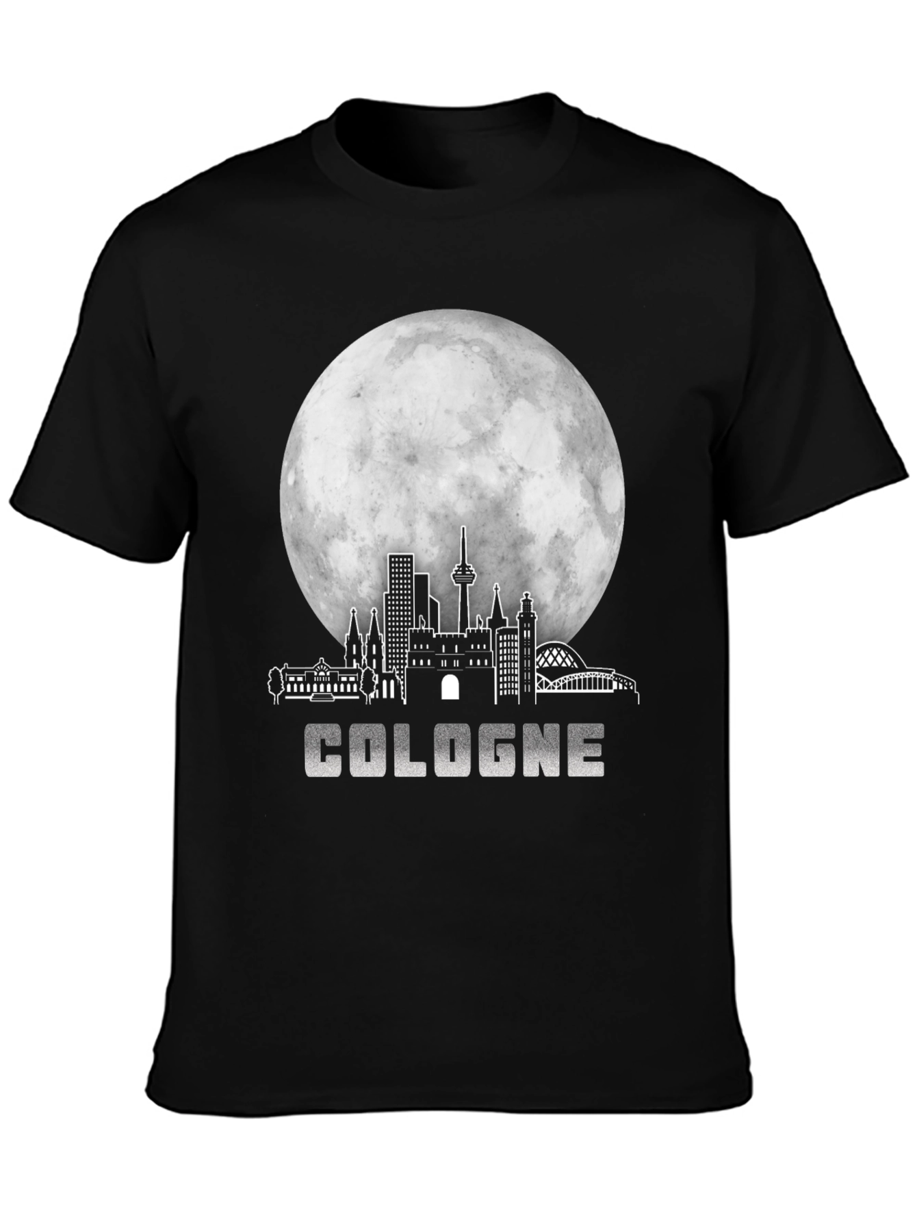 Camiseta Negra Colonia Skyline Luna