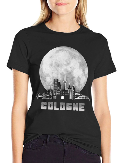 Camiseta Negra Colonia Skyline Luna