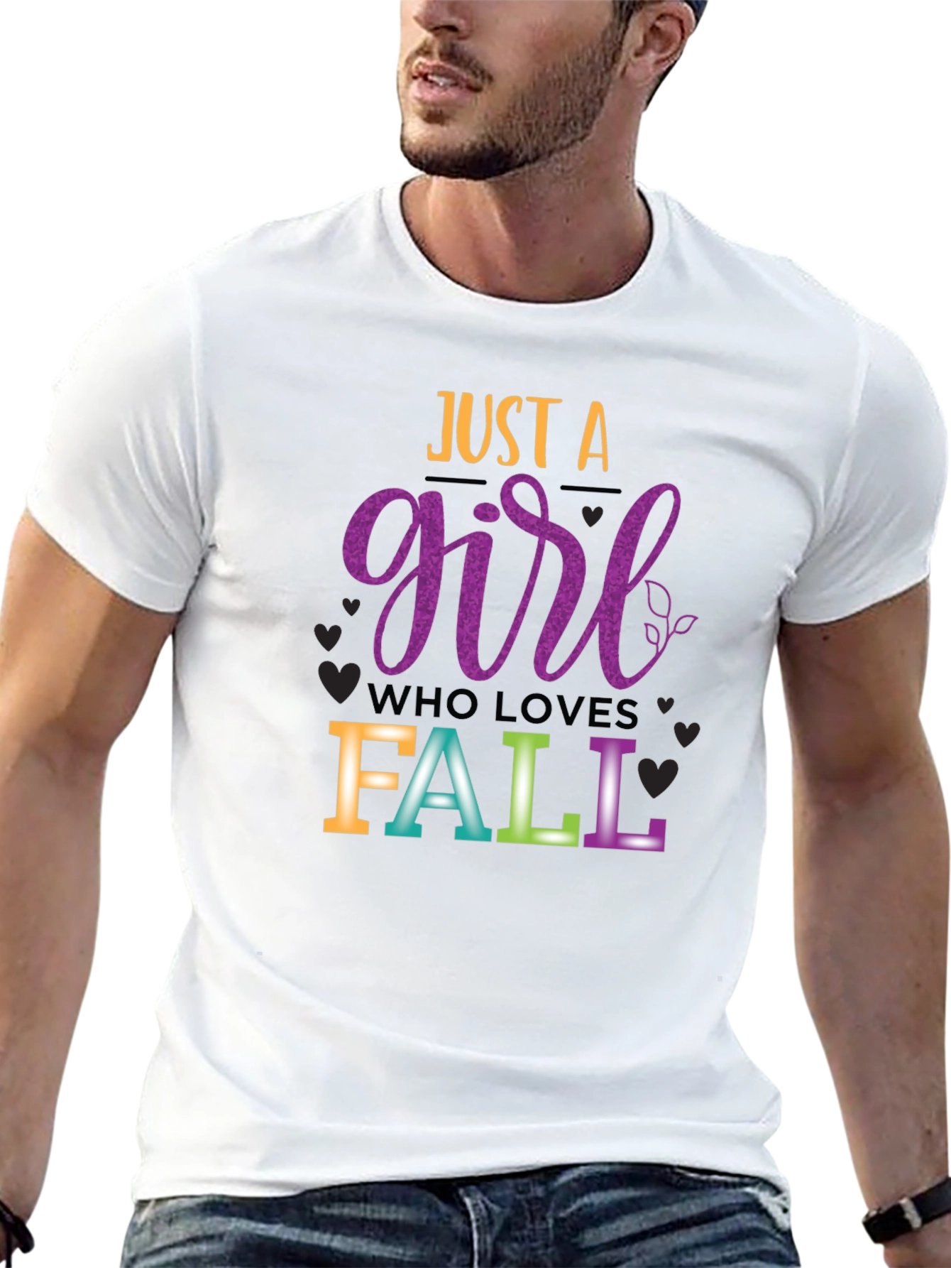 Camiseta Negra Just A Girl Who Loves Fall