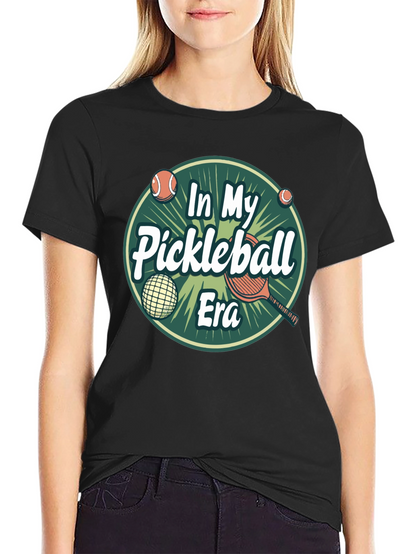 Camiseta Negra In My Pickleball Era Unisex