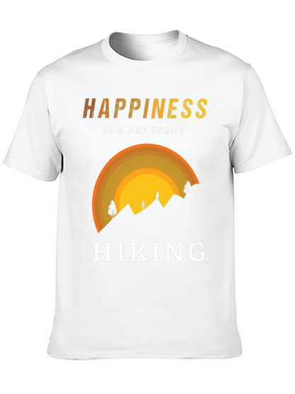 Camiseta Negra Happiness is Hiking