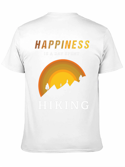 Camiseta Negra Happiness is Hiking