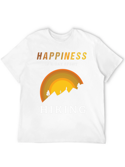 Camiseta Negra Happiness is Hiking