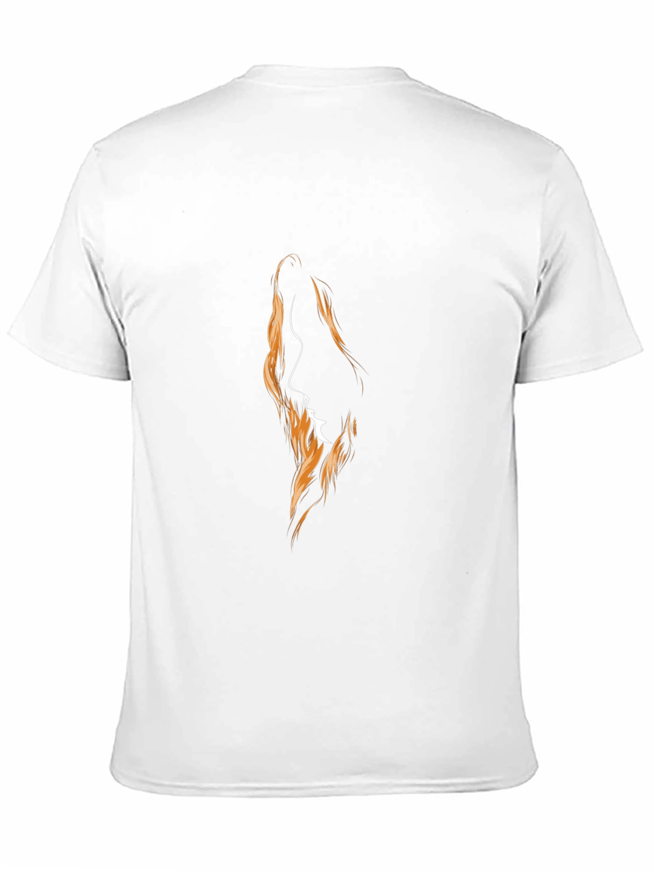 Camiseta Negra con Diseño Abstracto de Perfil Femenino