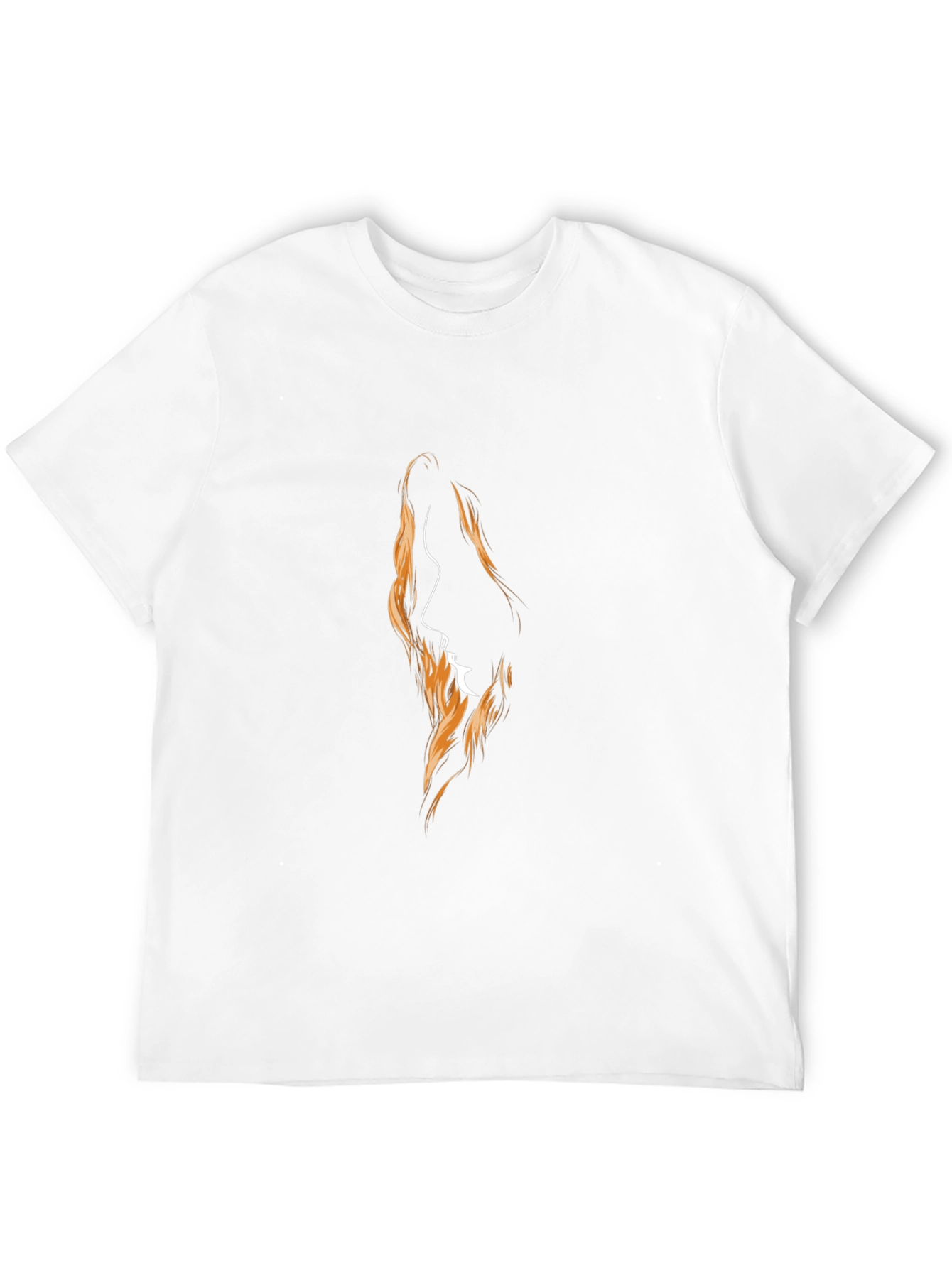 Camiseta Negra con Diseño Abstracto de Perfil Femenino