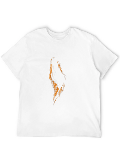 Camiseta Negra con Diseño Abstracto de Perfil Femenino